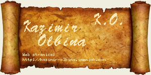 Kazimir Olbina vizit kartica